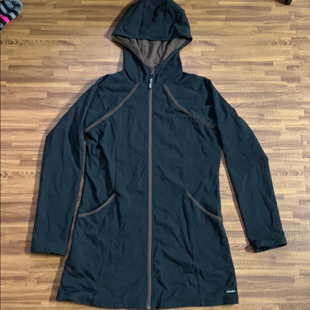 Athleta reversible yoga wrap, black/brown, SMALL